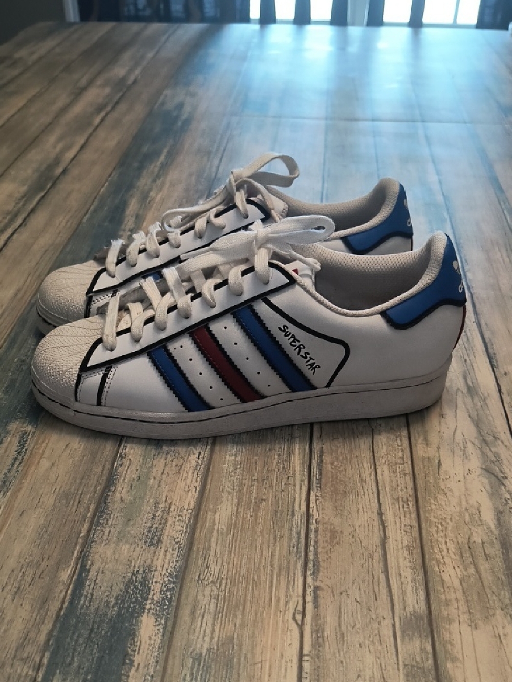 Adidas Superstar 'Graphic Print Style' sneakers Mens 7.5